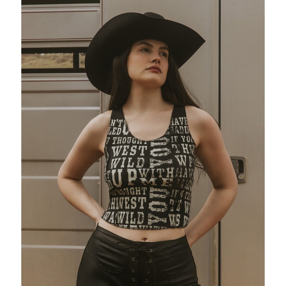 Idyllwind Women's Rhett The West Was Wild Graphic Rib Knit Tank Top✨